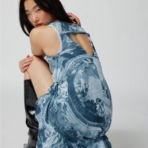 NWT Urban Outfitters Andy Printed Asymmetrical Midi Dress